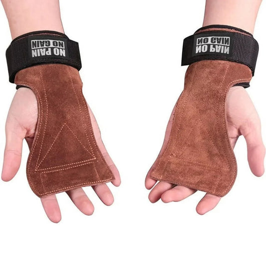 Cowhide Gym Gloves Grips